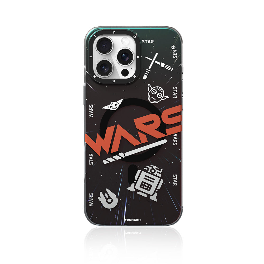 iPhone 16 Pro Max Kılıf M-safe Şarj Özellikli Airbagli Hologram Tasarımlı Youngkit Interstellar Serisi Kılıf