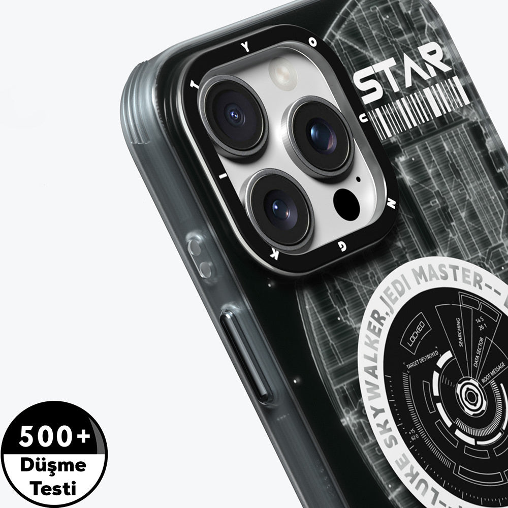iPhone 16 Pro Max Kılıf M-safe Şarj Özellikli Airbagli Hologram Tasarımlı Youngkit Interstellar Serisi Kılıf