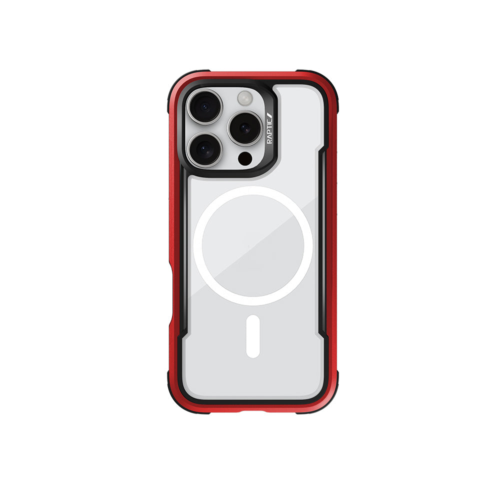iPhone 16 Pro Max Kılıf M-safe Şarj Özellikli Airbagli Raptic Shield Serisi Şeffaf Arka Yüzey Kılıf