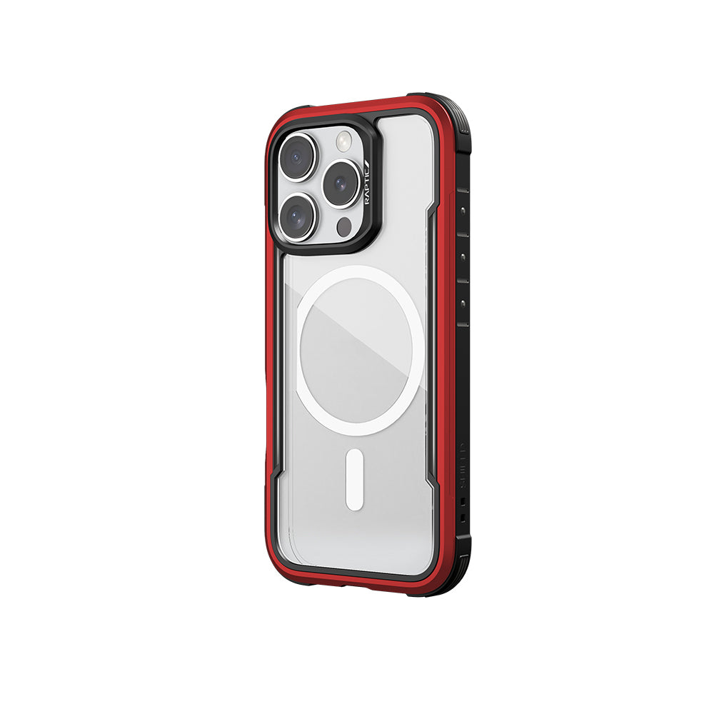 iPhone 16 Pro Max Kılıf M-safe Şarj Özellikli Airbagli Raptic Shield Serisi Şeffaf Arka Yüzey Kılıf