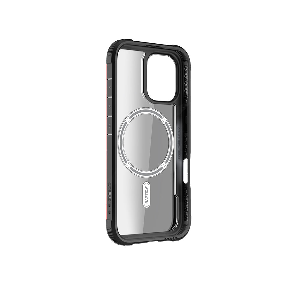 iPhone 16 Pro Max Kılıf M-safe Şarj Özellikli Airbagli Raptic Shield Serisi Şeffaf Arka Yüzey Kılıf