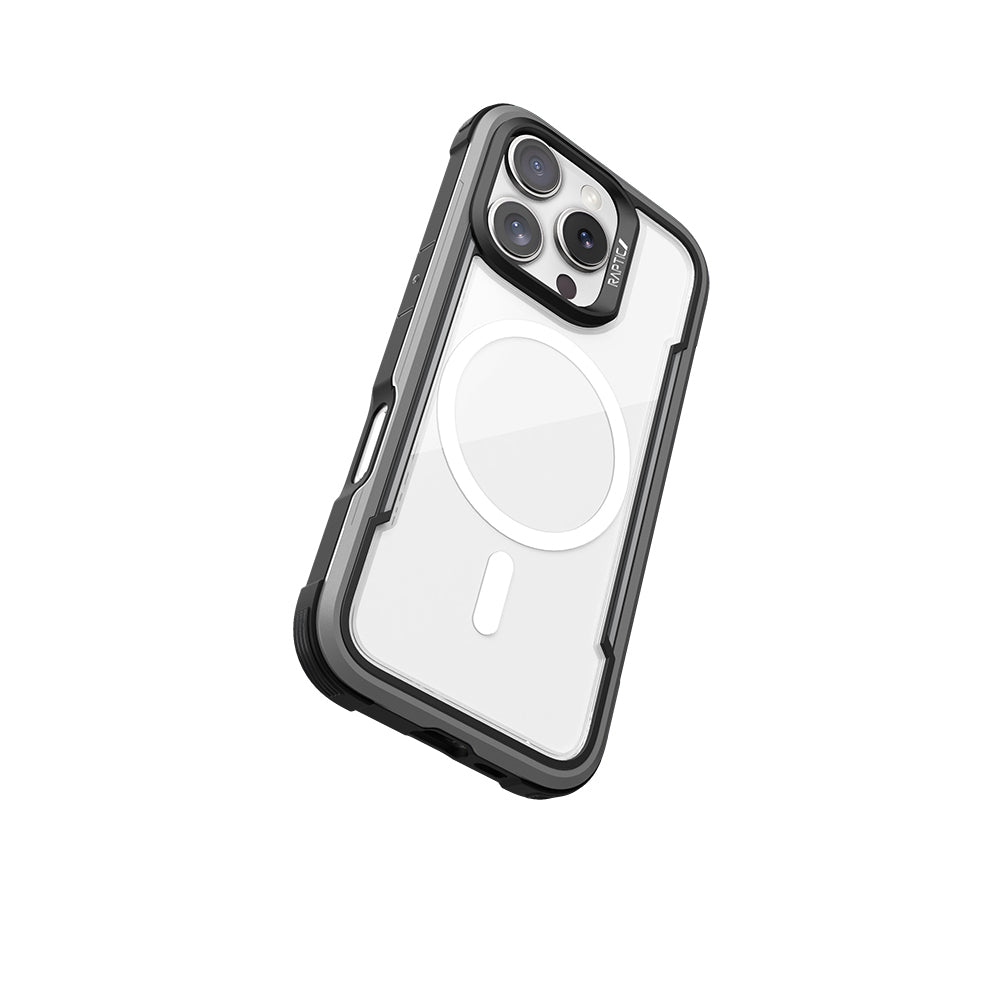 iPhone 16 Pro Max Kılıf M-safe Şarj Özellikli Airbagli Raptic Shield Serisi Şeffaf Arka Yüzey Kılıf