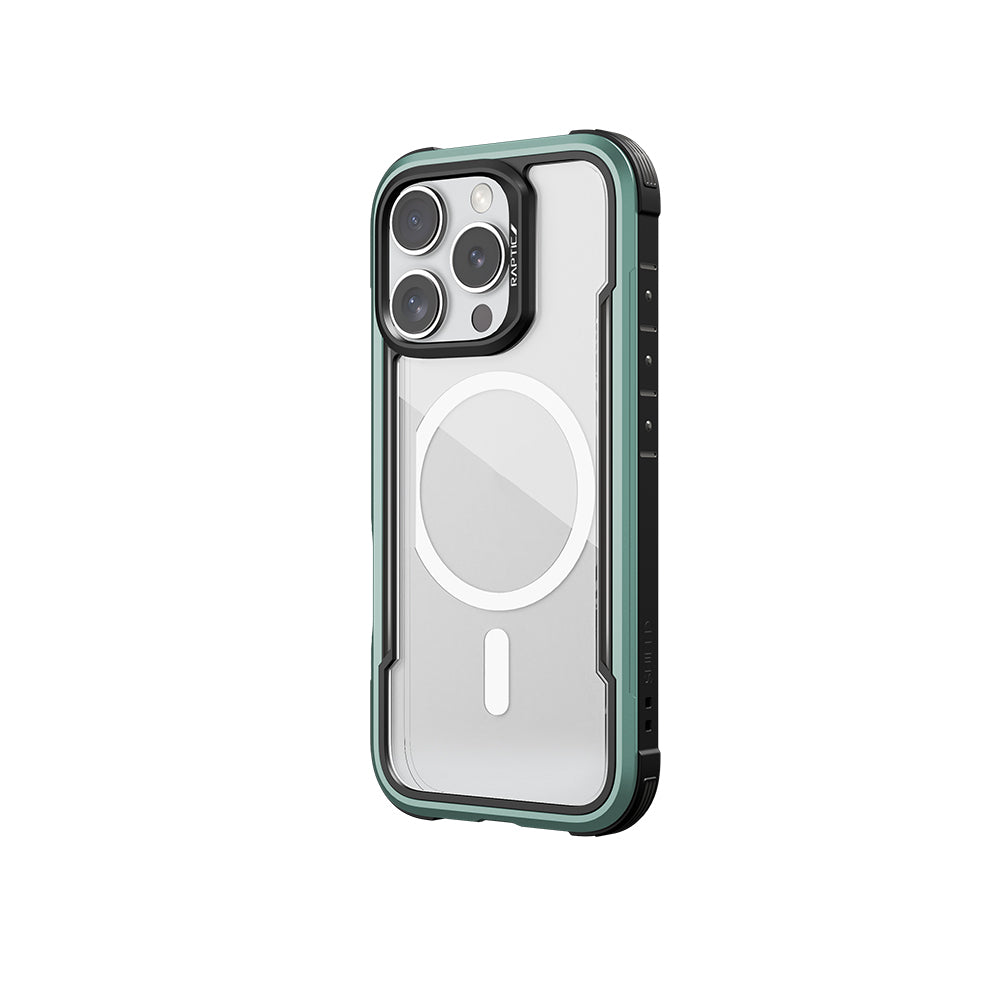 iPhone 16 Pro Max Kılıf M-safe Şarj Özellikli Airbagli Raptic Shield Serisi Şeffaf Arka Yüzey Kılıf