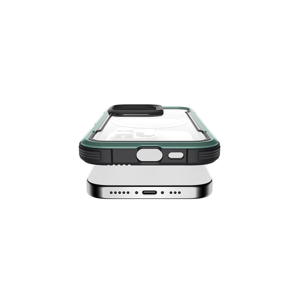 iPhone 16 Pro Max Kılıf M-safe Şarj Özellikli Airbagli Raptic Shield Serisi Şeffaf Arka Yüzey Kılıf