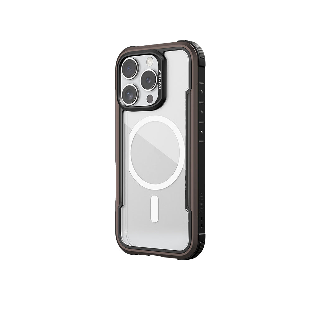 iPhone 16 Pro Max Kılıf M-safe Şarj Özellikli Airbagli Raptic Shield Serisi Şeffaf Arka Yüzey Kılıf
