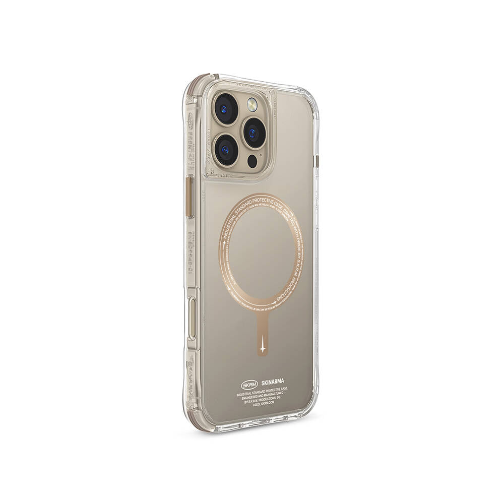 iPhone 16 Pro Max Kılıf M-safe Şarj Özellikli Airbagli Şeffaf SkinArma Saido Prime Kılıf