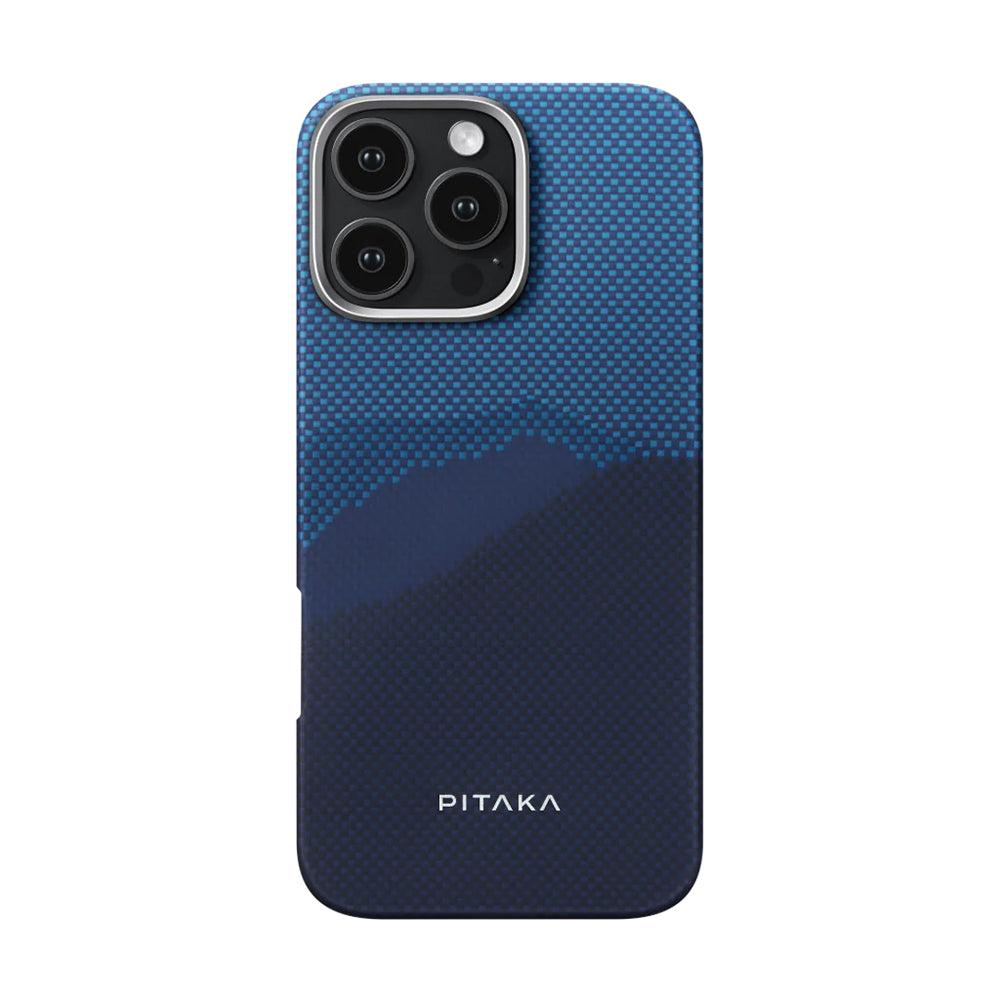 iPhone 16 Pro Max Kılıf M-safe Şarj Özellikli Aramid Karbon Fiber Pitaka Tactile Woven Starpeak Serisi Over The Horizon Kılıf