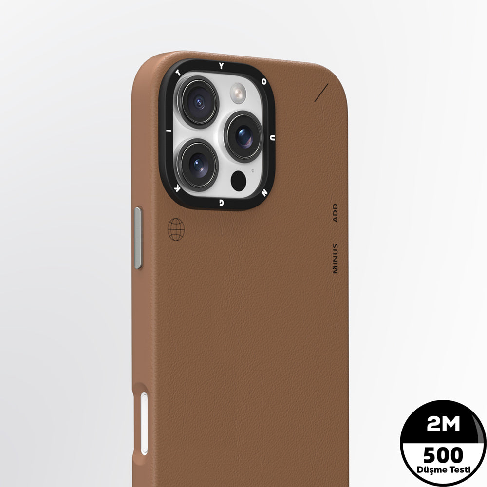 iPhone 16 Pro Max Kılıf M-safe Şarj Özellikli Basit Mat Deri Desenli Youngkit Tech Fashion Serisi Kılıf