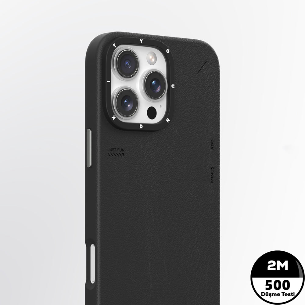 iPhone 16 Pro Max Kılıf M-safe Şarj Özellikli Basit Mat Deri Desenli Youngkit Tech Fashion Serisi Kılıf