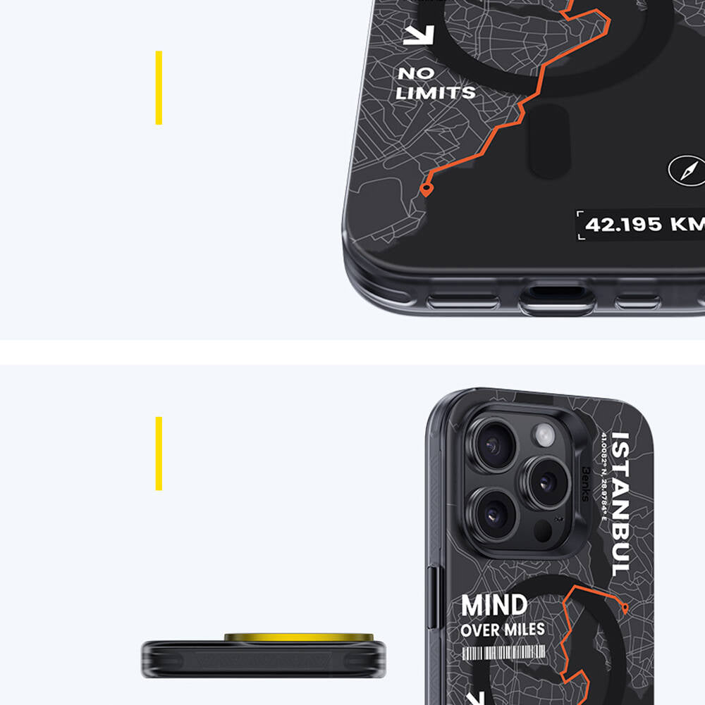 iPhone 16 Pro Max Kılıf M-safe Şarj Özellikli Benks City Serisi Kılıf