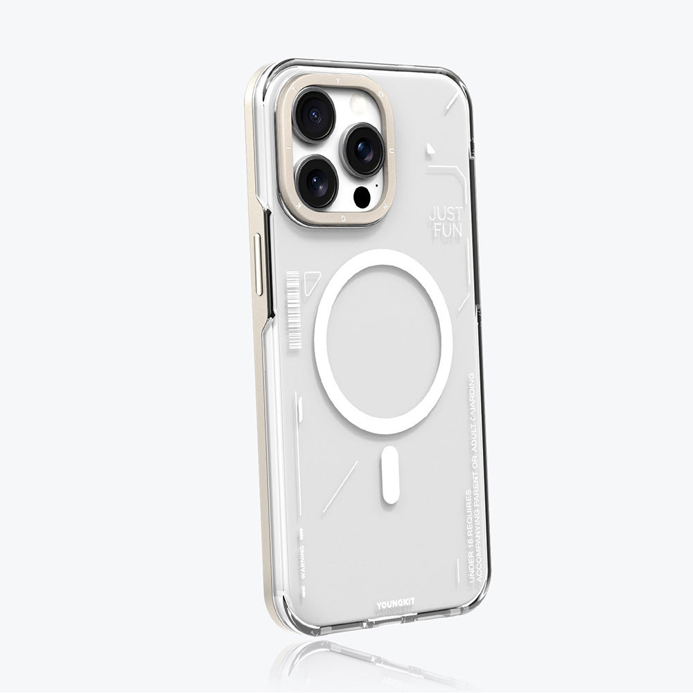 iPhone 16 Pro Max Kılıf M-safe Şarj Özellikli Çıkarılabilir Arka Yüzeyli Youngkit Mecha Kılıf