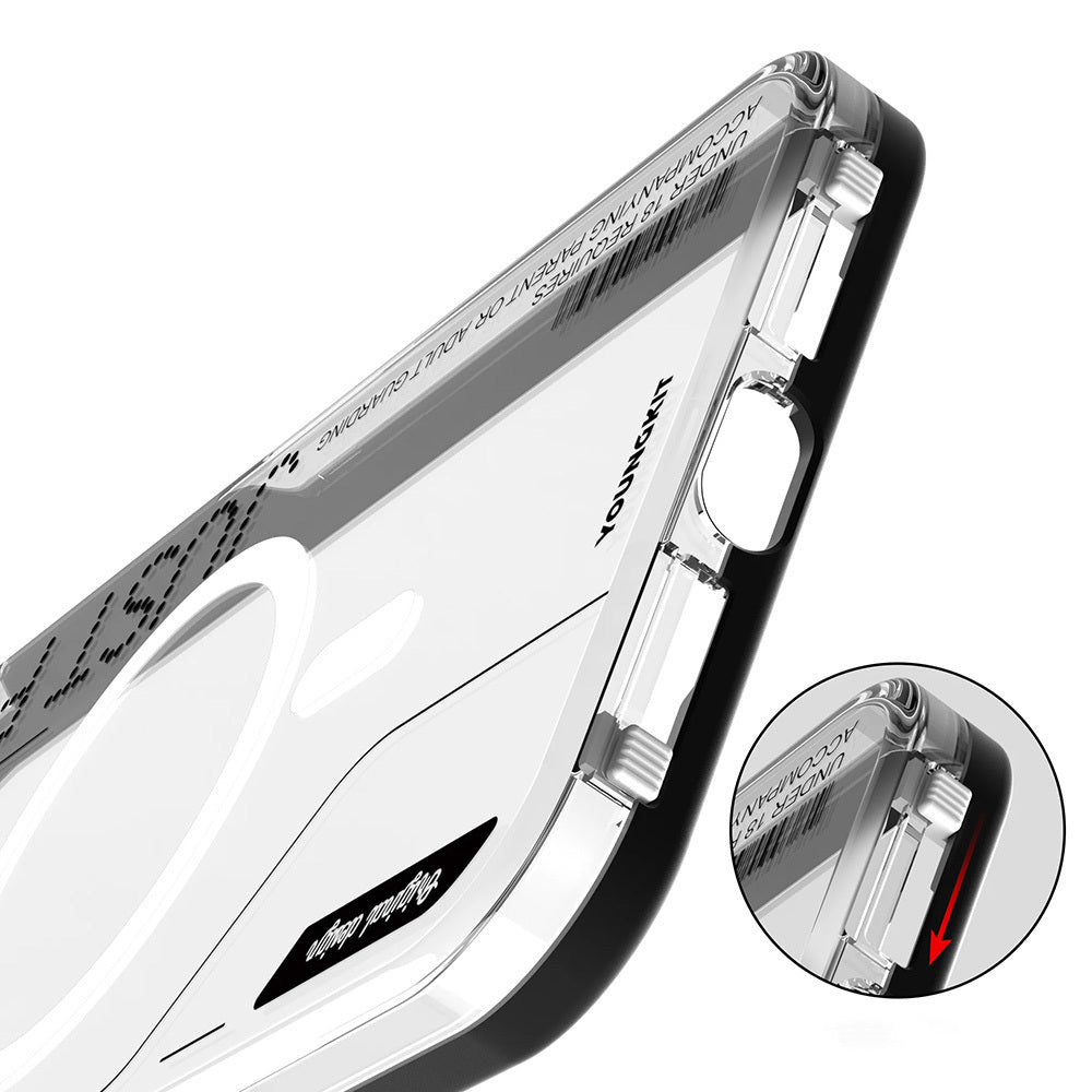 iPhone 16 Pro Max Kılıf M-safe Şarj Özellikli Çıkarılabilir Arka Yüzeyli Youngkit Mecha Kılıf