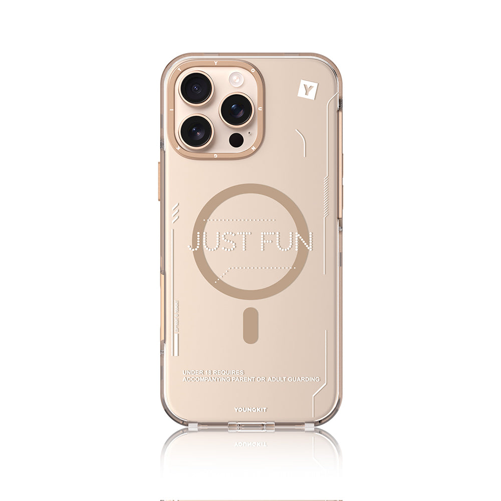 iPhone 16 Pro Max Kılıf M-safe Şarj Özellikli Çıkarılabilir Arka Yüzeyli Youngkit Mecha Kılıf