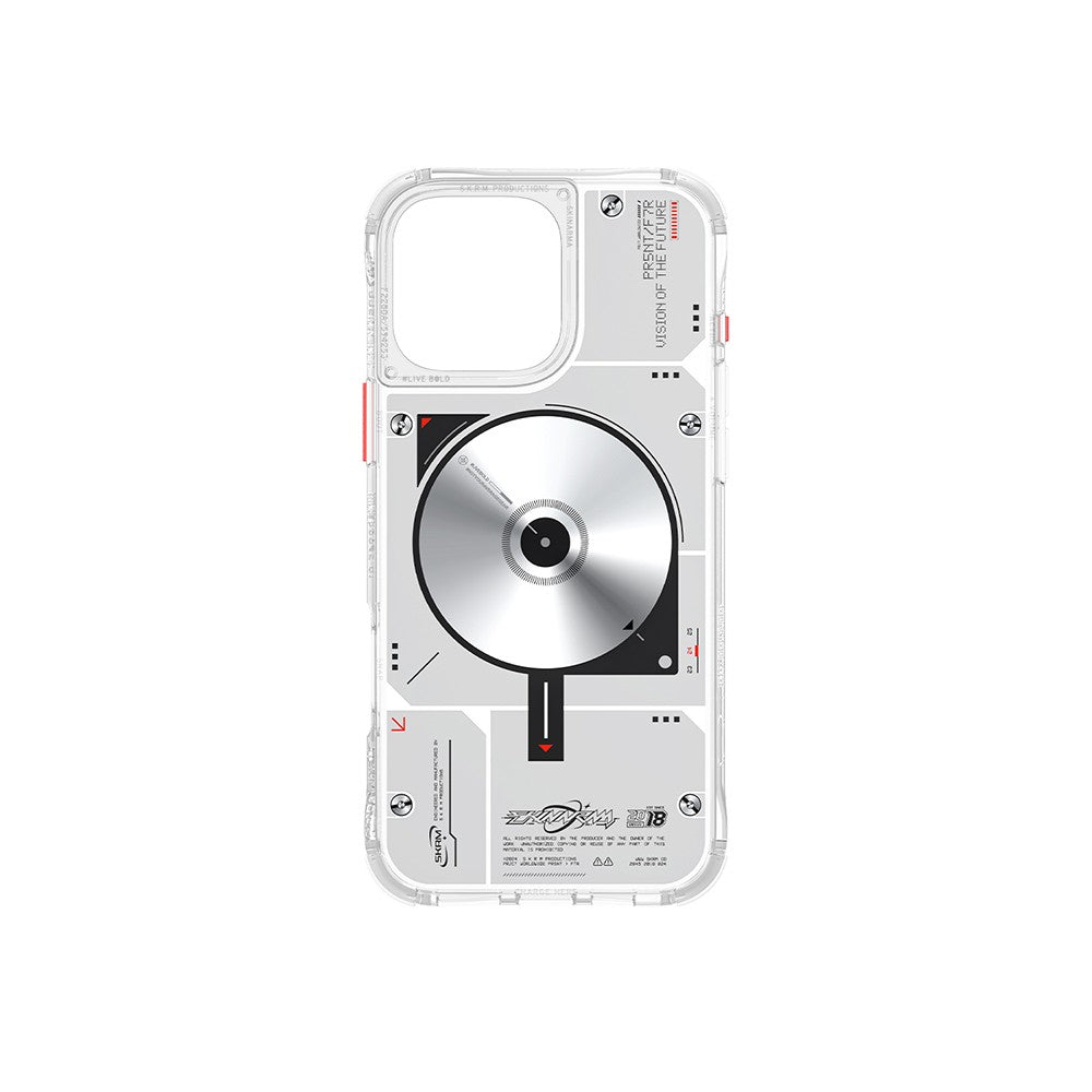 iPhone 16 Pro Max Kılıf M-safe Şarj Özellikli Disk Desenli Airbag Tasarımlı Skinarma Nova Kılıf