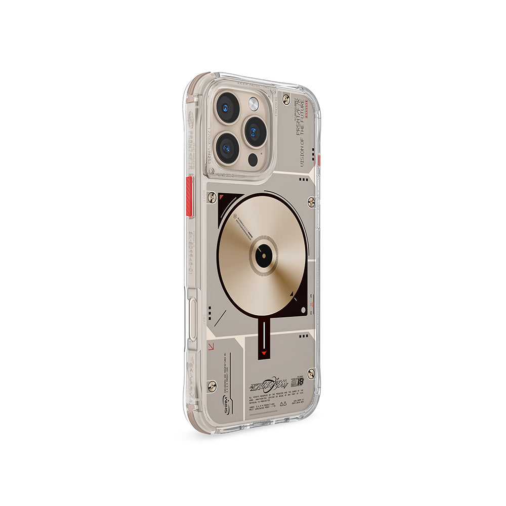 iPhone 16 Pro Max Kılıf M-safe Şarj Özellikli Disk Desenli Airbag Tasarımlı Skinarma Nova Kılıf