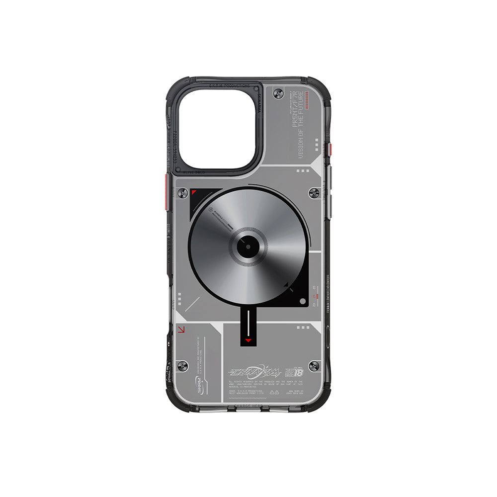 iPhone 16 Pro Max Kılıf M-safe Şarj Özellikli Disk Desenli Airbag Tasarımlı Skinarma Nova Kılıf