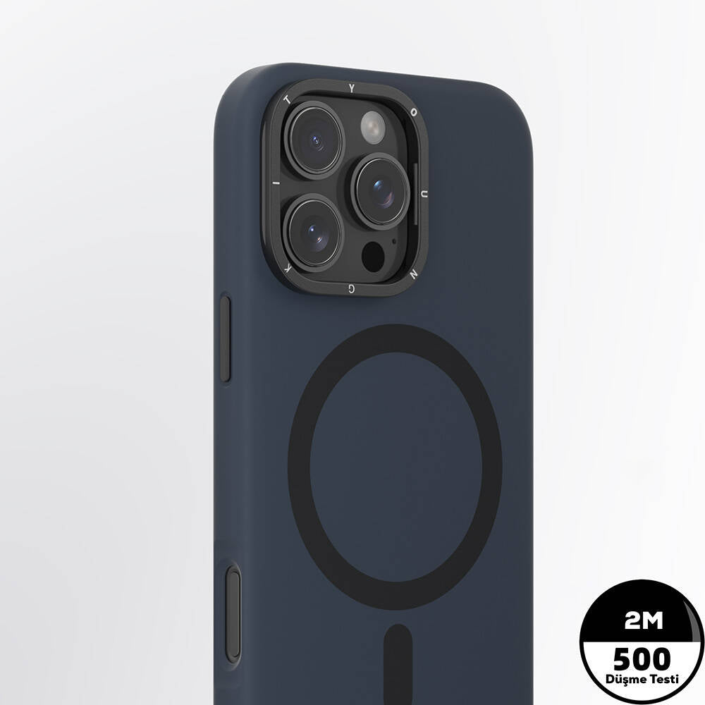 iPhone 16 Pro Max Kılıf M-safe Şarj Özellikli Kamera Standlı Youngkit Bitty Cream Kılıf