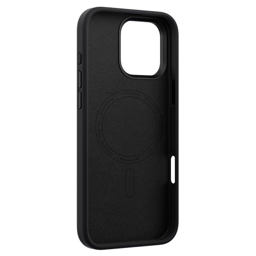 iPhone 16 Pro Max Kılıf M-safe Şarj Özellikli Kamera Standlı Youngkit Bitty Cream Kılıf