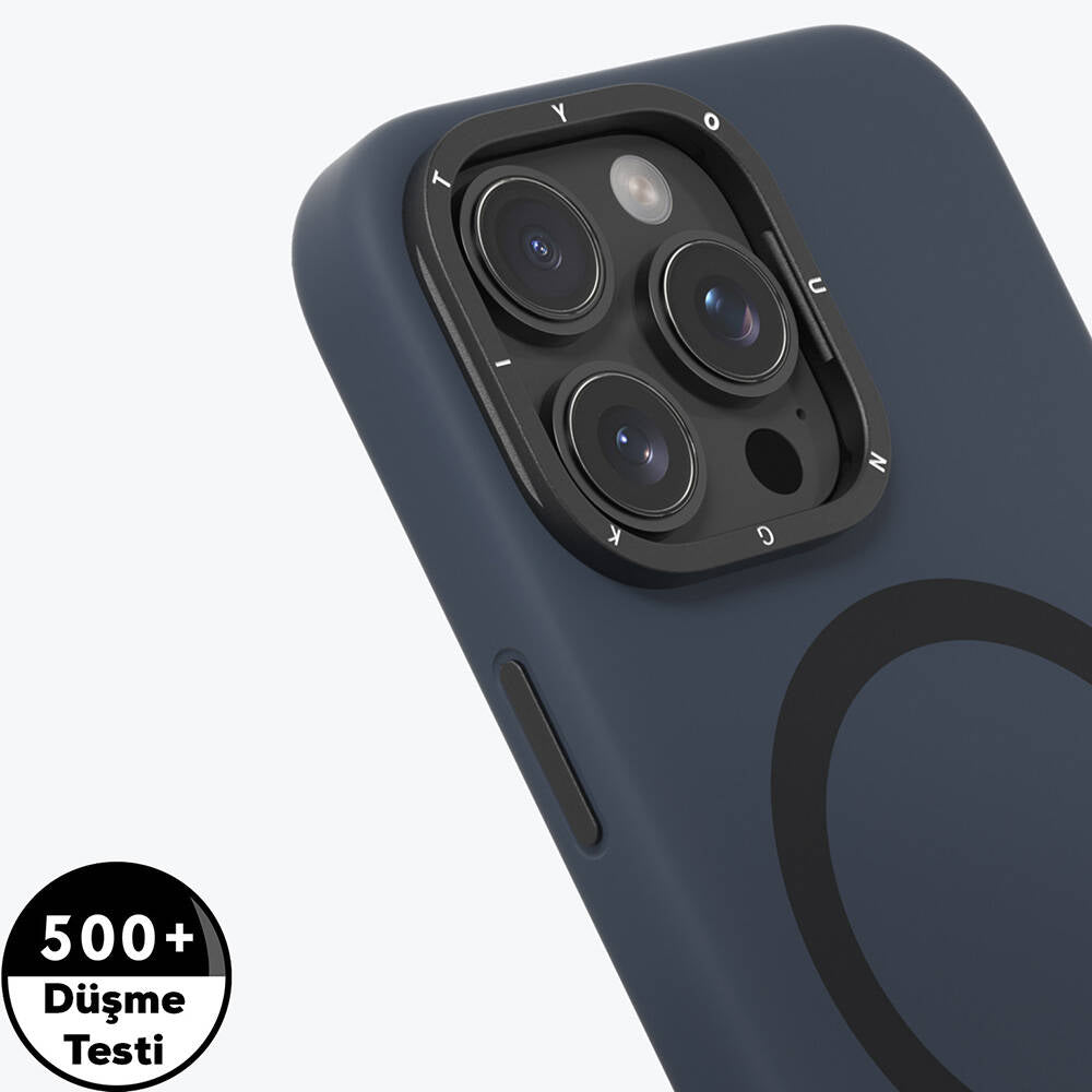 iPhone 16 Pro Max Kılıf M-safe Şarj Özellikli Kamera Standlı Youngkit Bitty Cream Kılıf