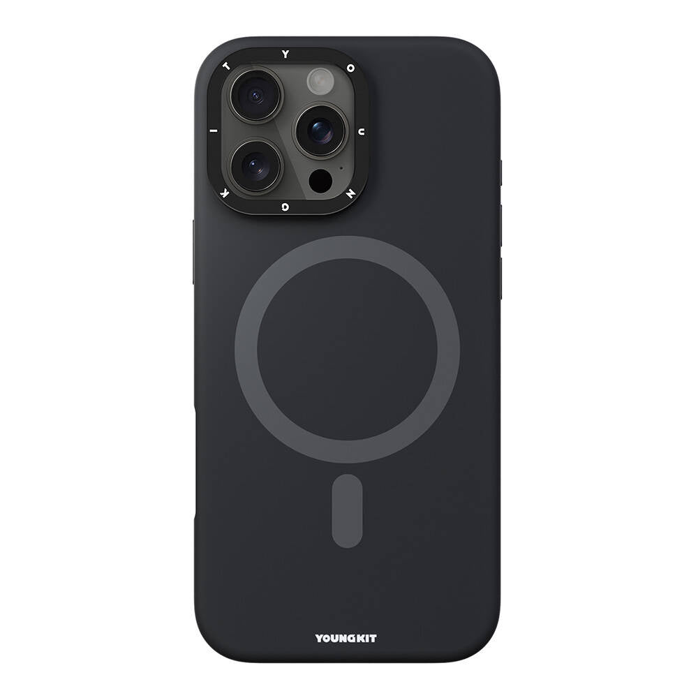 iPhone 16 Pro Max Kılıf M-safe Şarj Özellikli Kamera Standlı Youngkit Bitty Cream Kılıf