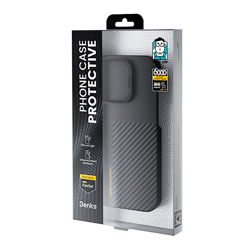 iPhone 16 Pro Max Kılıf Magsafe Şarj Özellikli Karbon Fiber Benks Yeni Seri Montage ArmorAir Kevlar Kılıf