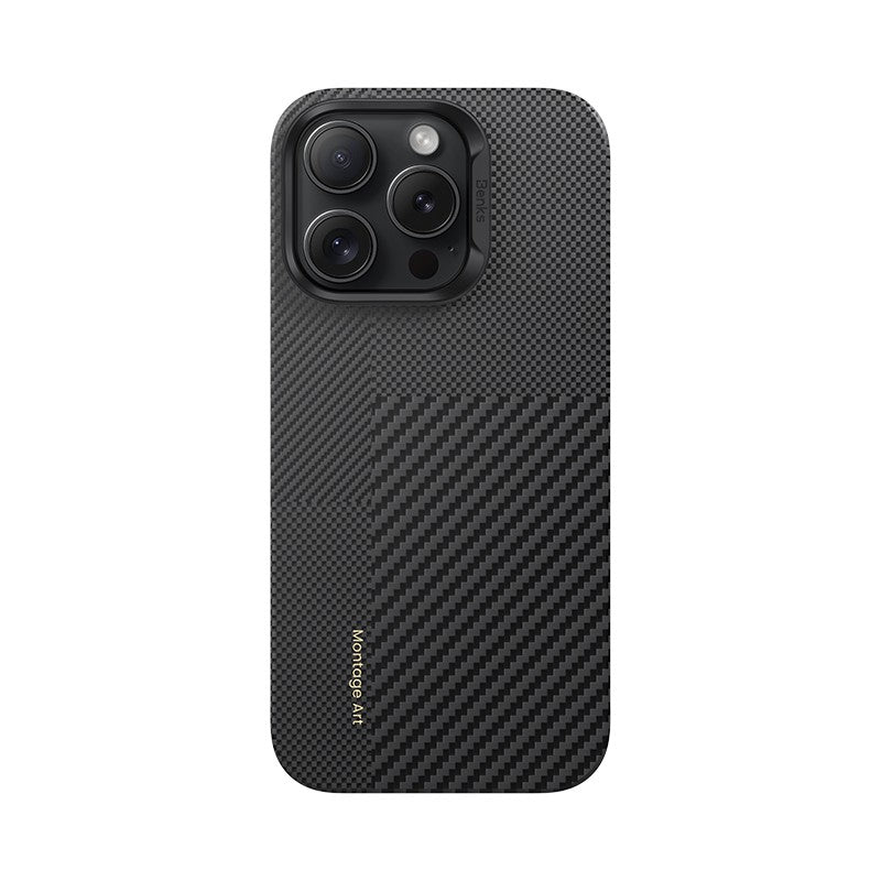 iPhone 16 Pro Max Kılıf Magsafe Şarj Özellikli Karbon Fiber Benks Yeni Seri Montage ArmorAir Kevlar Kılıf