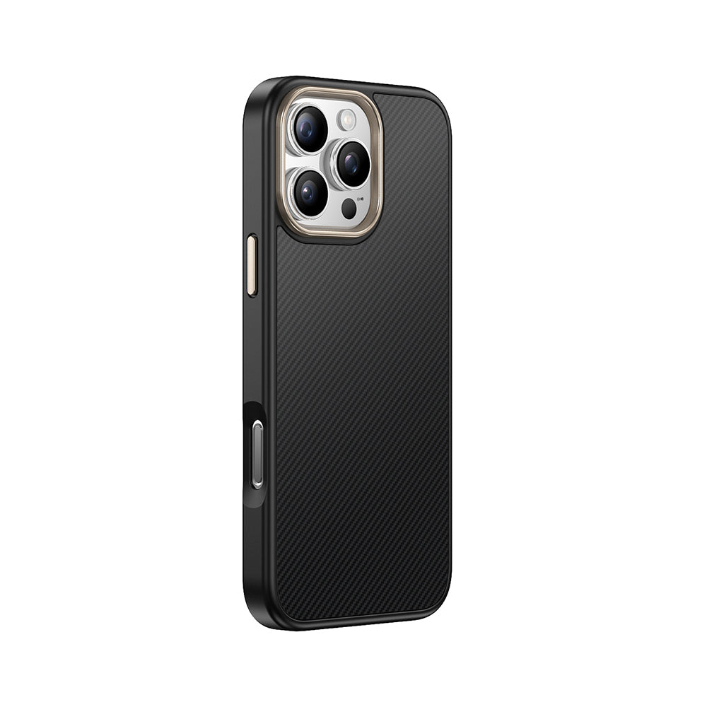 iPhone 16 Pro Max Kılıf M-safe Şarj Özellikli Karbon Fiber Görünümlü Zore Antina Kılıf