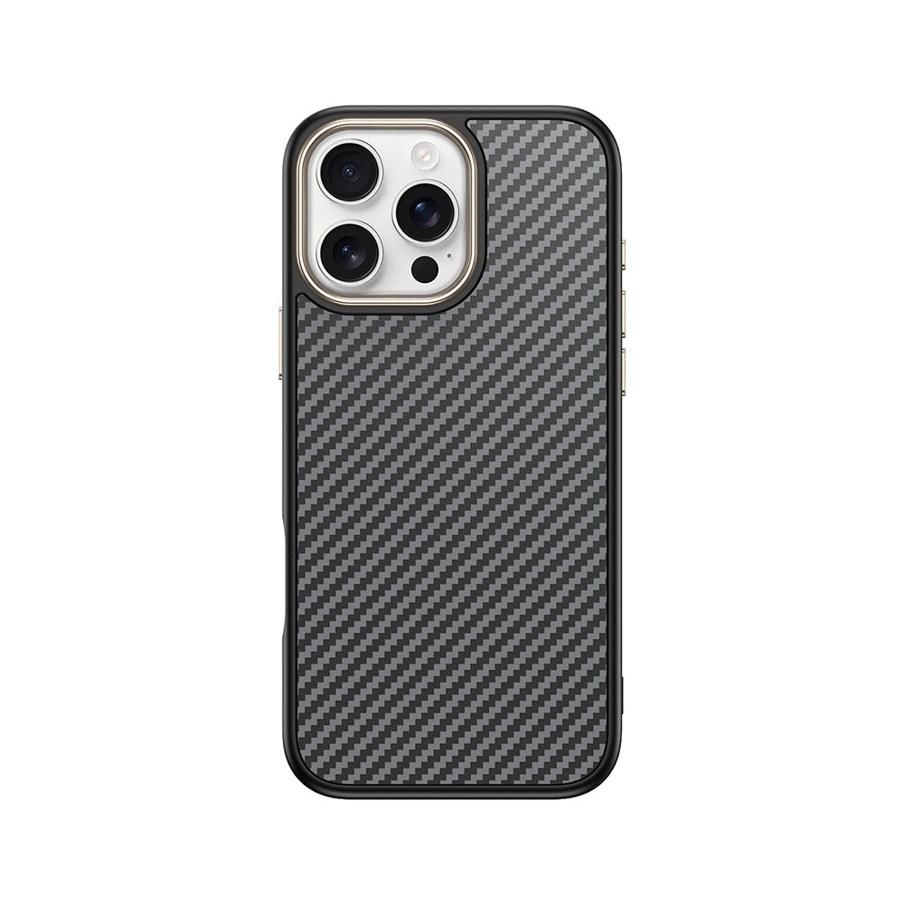 iPhone 16 Pro Max Kılıf M-safe Şarj Özellikli Karbon Fiber Görünümlü Zore Antina Kılıf