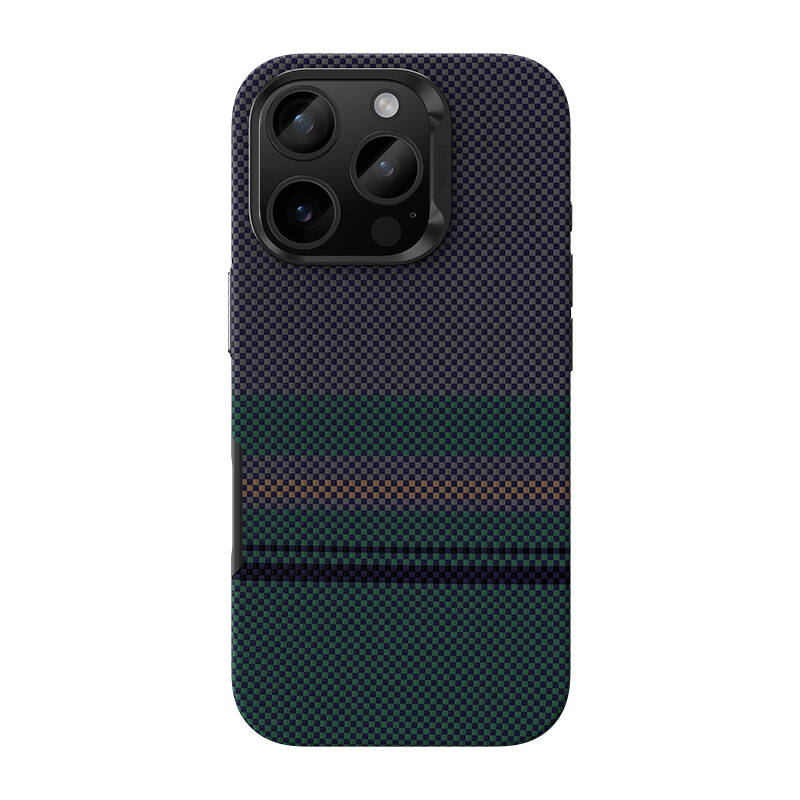iPhone 16 Pro Max Kılıf M-safe Şarj Özellikli Karbon Fiber Tasarımlı Benks Aurora ArmorPro Kevlar Kılıf