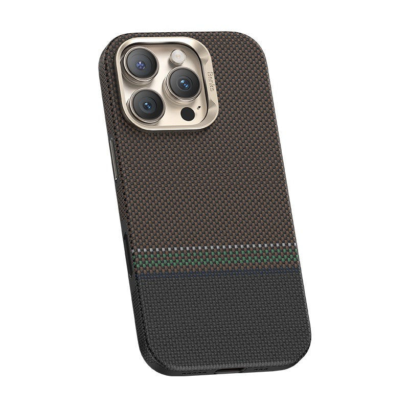 iPhone 16 Pro Max Kılıf M-safe Şarj Özellikli Karbon Fiber Tasarımlı Benks Prestige ArmorPro Kevlar Kılıf