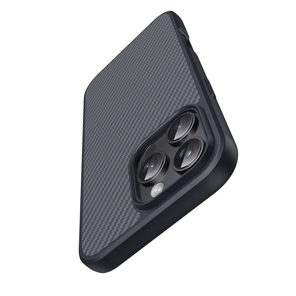 iPhone 16 Pro Max Kılıf M-safe Şarj Özellikli Karbon Fiber Tasarımlı Zore Elnino Kılıf