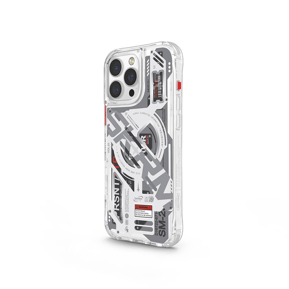 iPhone 16 Pro Max Kılıf M-safe Şarj Özellikli Katmanlı Makine Temalı SkinArma Ekho Kılıf