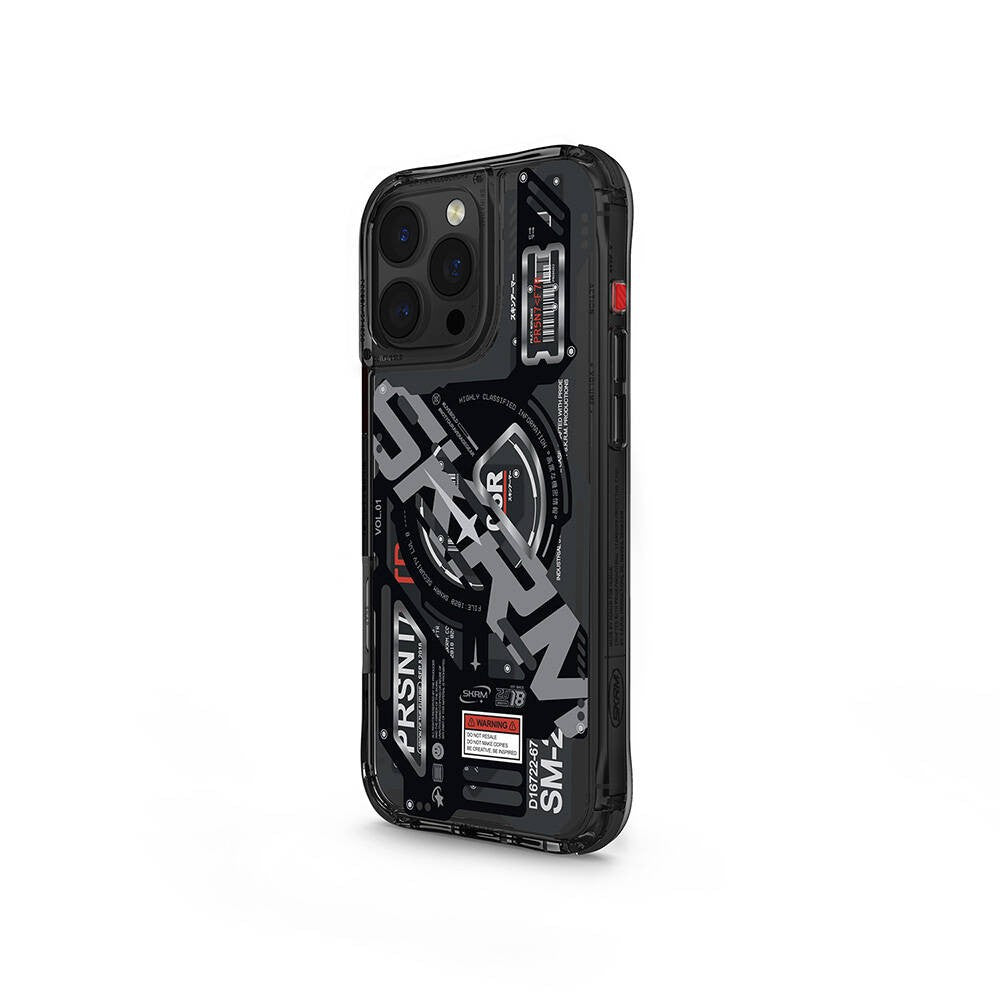 iPhone 16 Pro Max Kılıf M-safe Şarj Özellikli Katmanlı Makine Temalı SkinArma Ekho Kılıf