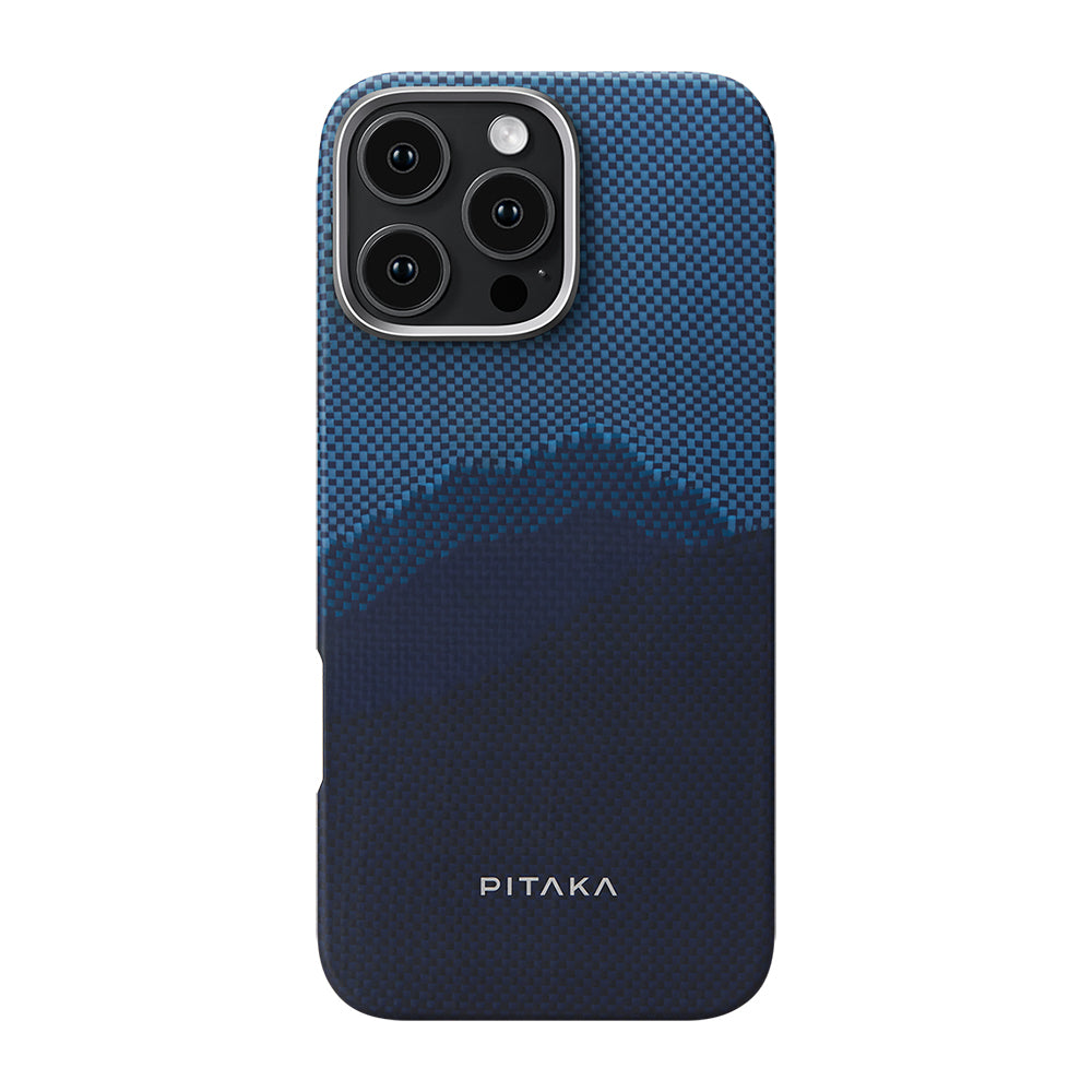 iPhone 16 Pro Max Kılıf M-safe Şarj Özellikli Lumintex Teknolojili Fosforlu Özellikli Aramid Karbon Fiber Pitaka Tactile Woven Starpeak Serisi Over The Horizon Kılıf