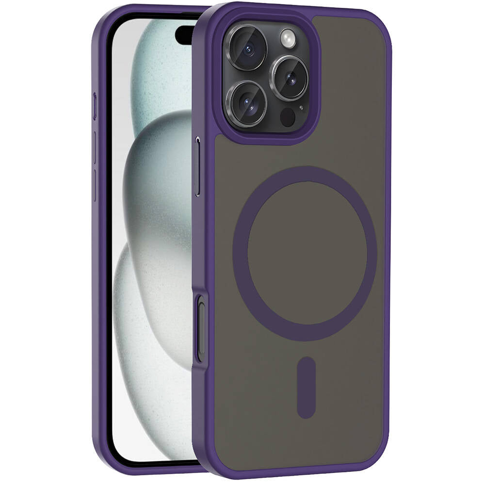 iPhone 16 Pro Max Kılıf M-safe Şarj Özellikli Mat Arka Yüzey Zore Sio Kılıf