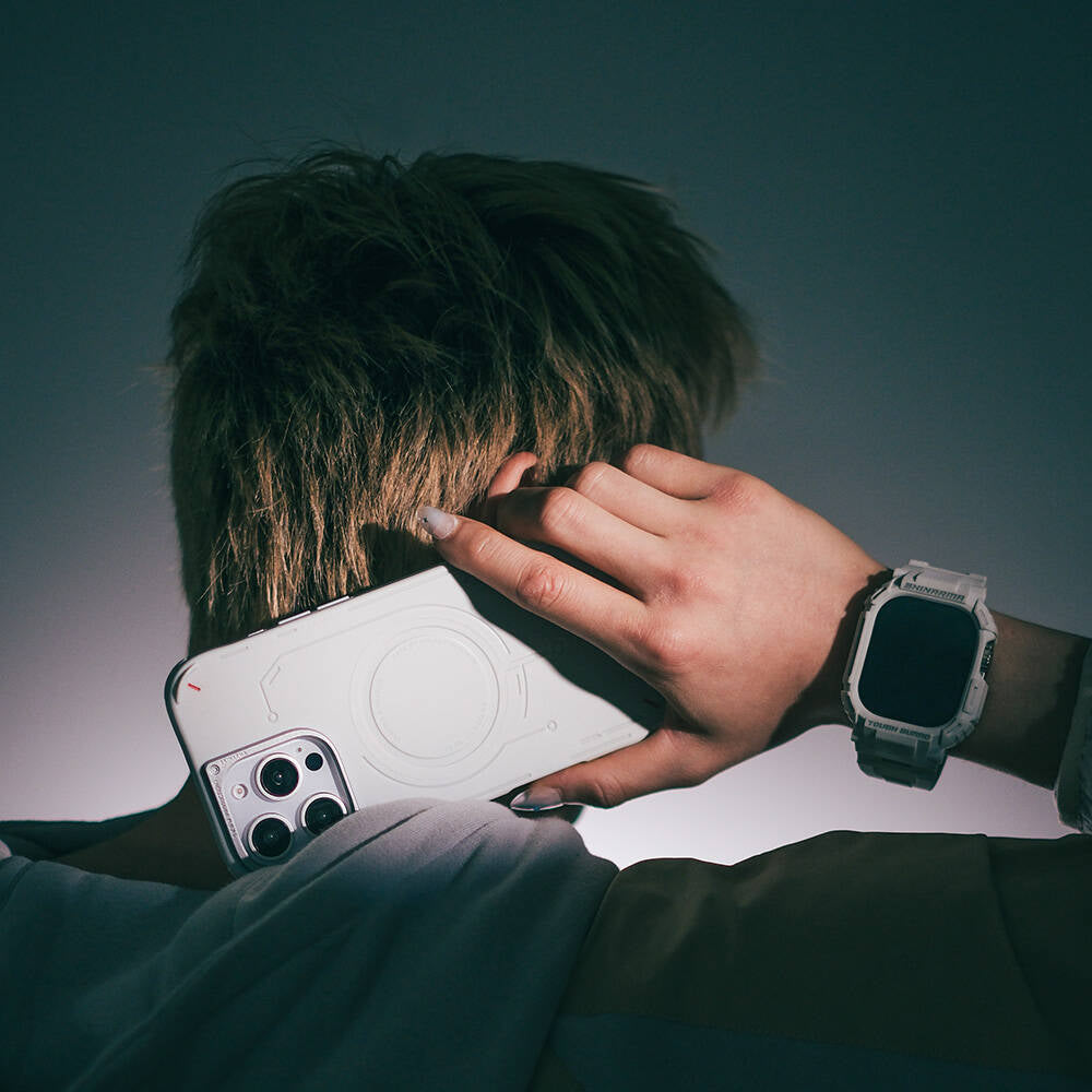 iPhone 16 Pro Max Kılıf M-safe Şarj Özellikli Metal Kamera Çerçeveli Skinarma Mecha Serisi Kılıf