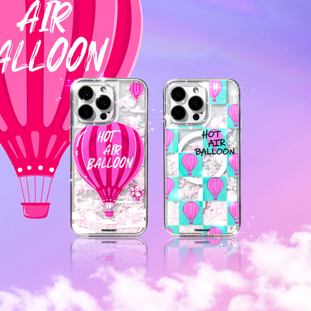 iPhone 16 Pro Max Kılıf M-safe Şarj Özellikli Parlak Kumlu Sıvılı Youngkit Pink Dream Quicksand Serisi Kılıf