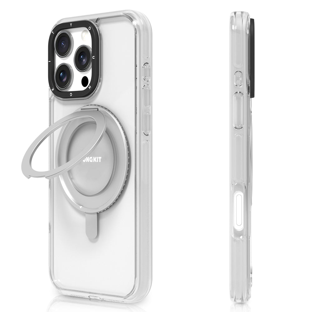 iPhone 16 Pro Max Kılıf M-safe Şarj Özellikli Parmak Ring Standlı Youngkit Pivot Serisi Kılıf
