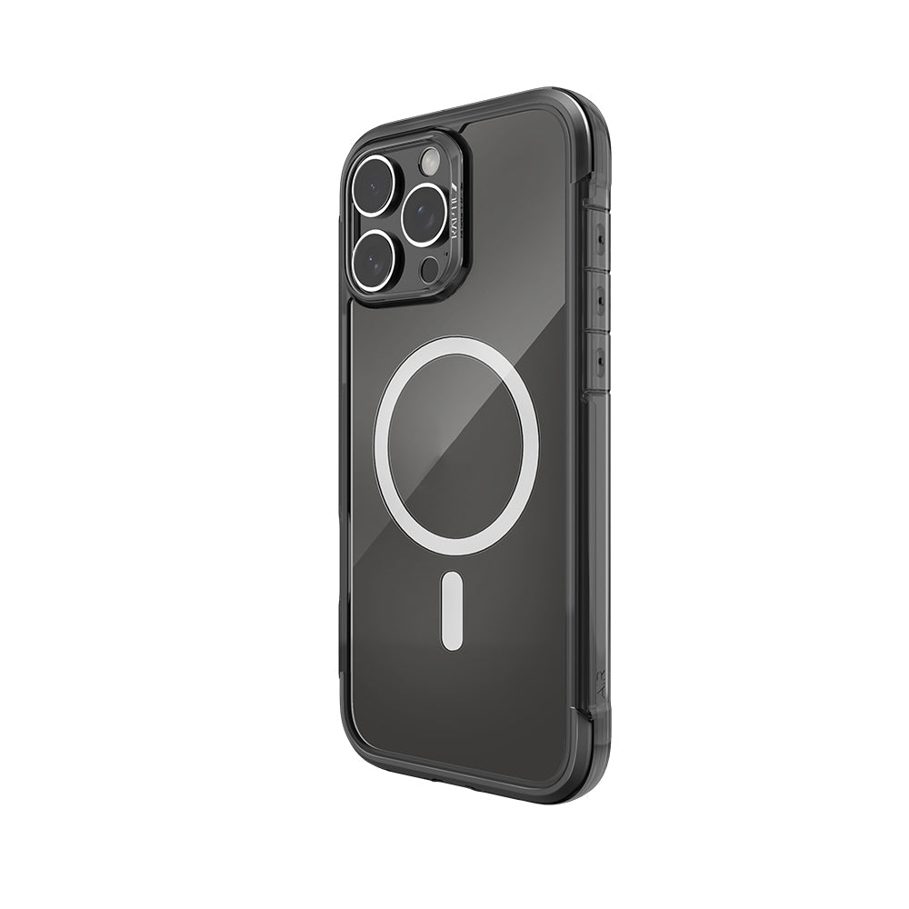 iPhone 16 Pro Max Kılıf M-safe Şarj Özellikli Raptic Air Serisi Airbag Tasarımlı Metal Köşelikli Şeffaf Kılıf