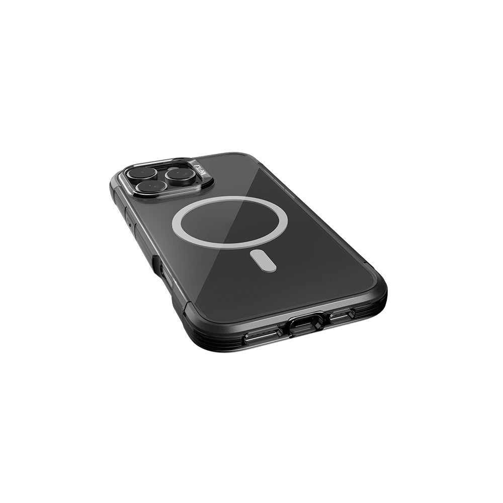 iPhone 16 Pro Max Kılıf M-safe Şarj Özellikli Raptic Air Serisi Airbag Tasarımlı Metal Köşelikli Şeffaf Kılıf