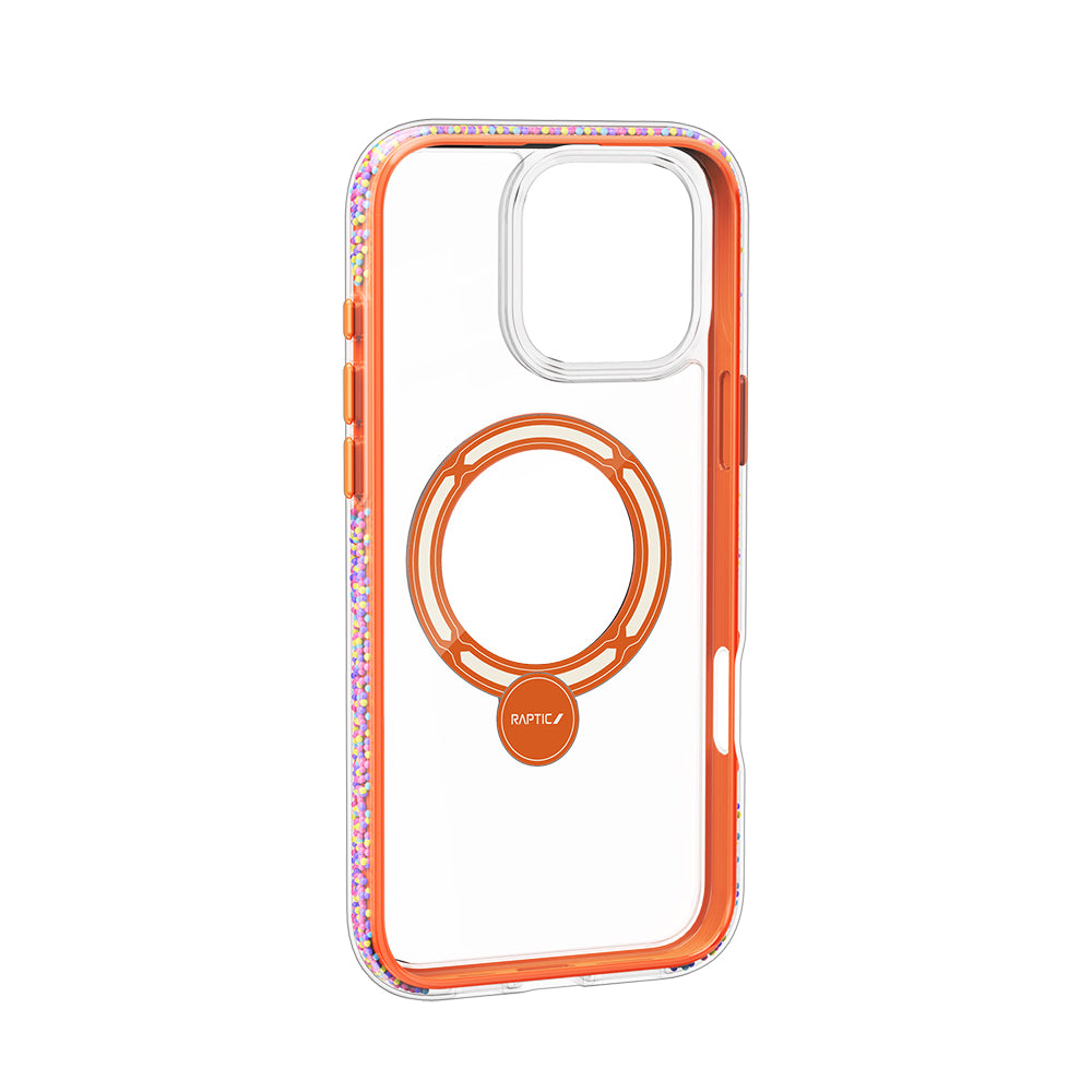 iPhone 16 Pro Max Kılıf M-safe Şarj Özellikli Raptic AirJoy Serisi Boncuk Tasarımlı 360 Derece Dönebilen Standlı Kılıf