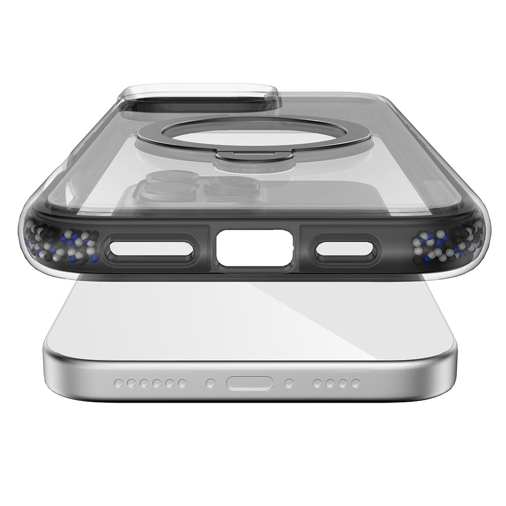 iPhone 16 Pro Max Kılıf M-safe Şarj Özellikli Raptic AirJoy Serisi Boncuk Tasarımlı 360 Derece Dönebilen Standlı Kılıf