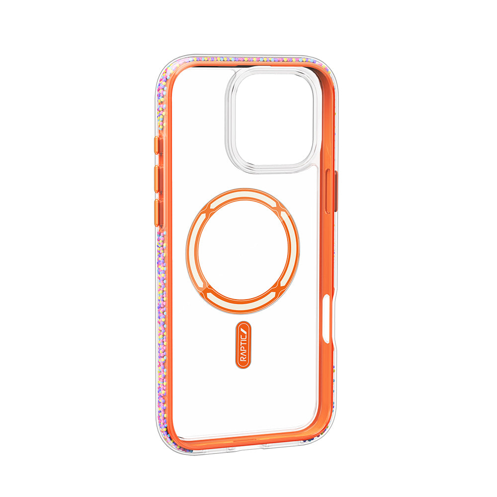 iPhone 16 Pro Max Kılıf M-safe Şarj Özellikli Raptic AirJoy Serisi Boncuk Tasarımlı Şeffaf Kılıf