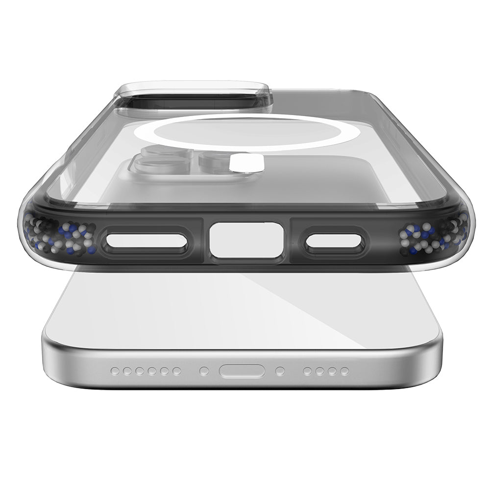 iPhone 16 Pro Max Kılıf M-safe Şarj Özellikli Raptic AirJoy Serisi Boncuk Tasarımlı Şeffaf Kılıf