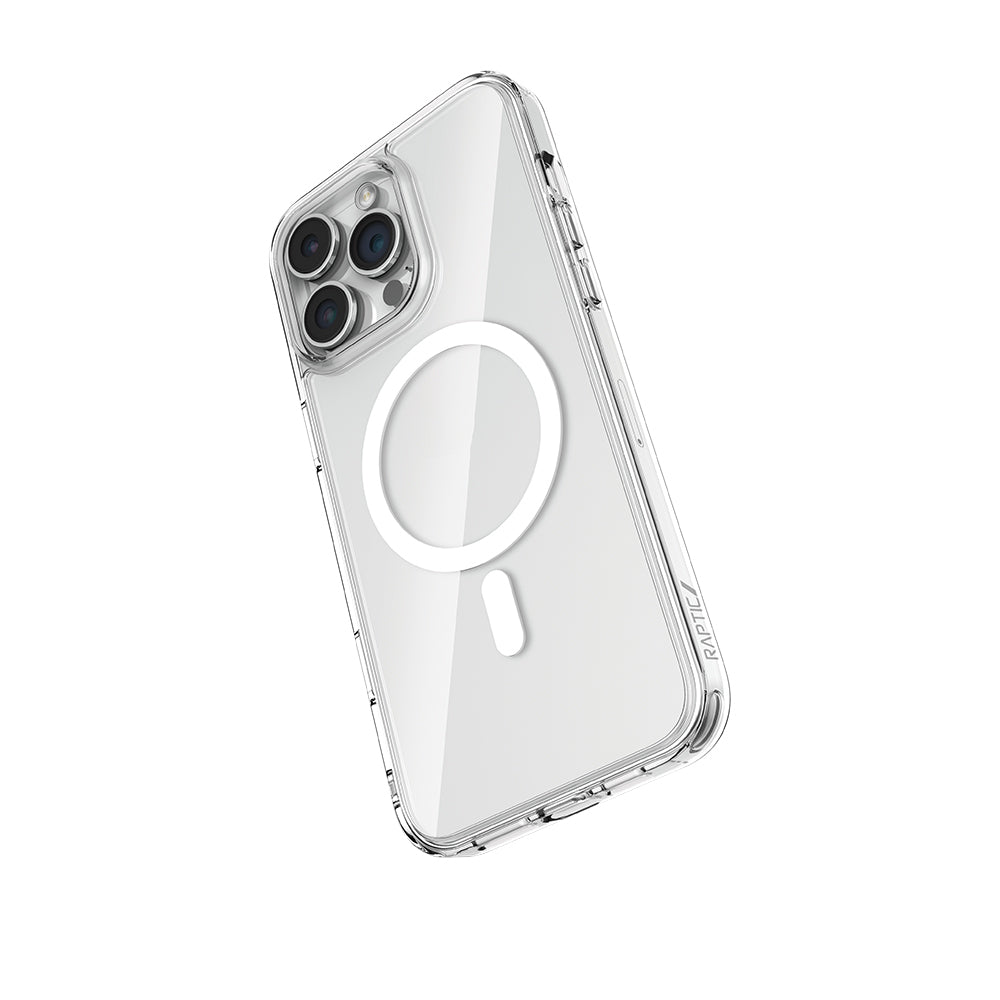 iPhone 16 Pro Max Kılıf M-safe Şarj Özellikli Raptic Crystal M-safe Serisi Şeffaf Kılıf