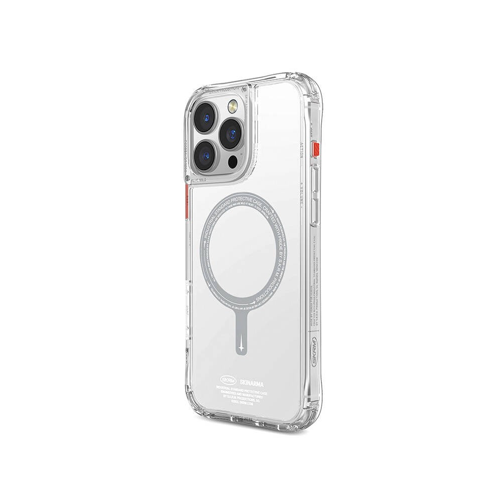 iPhone 16 Pro Max Kılıf M-safe Şarj Özellikli Şeffaf Airbag Tasarımlı Skinarma Saido Kılıf