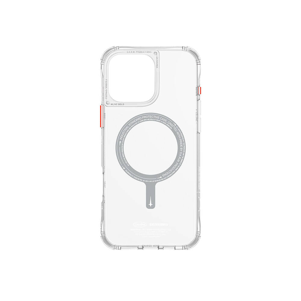 iPhone 16 Pro Max Kılıf M-safe Şarj Özellikli Şeffaf Airbag Tasarımlı Skinarma Saido Kılıf