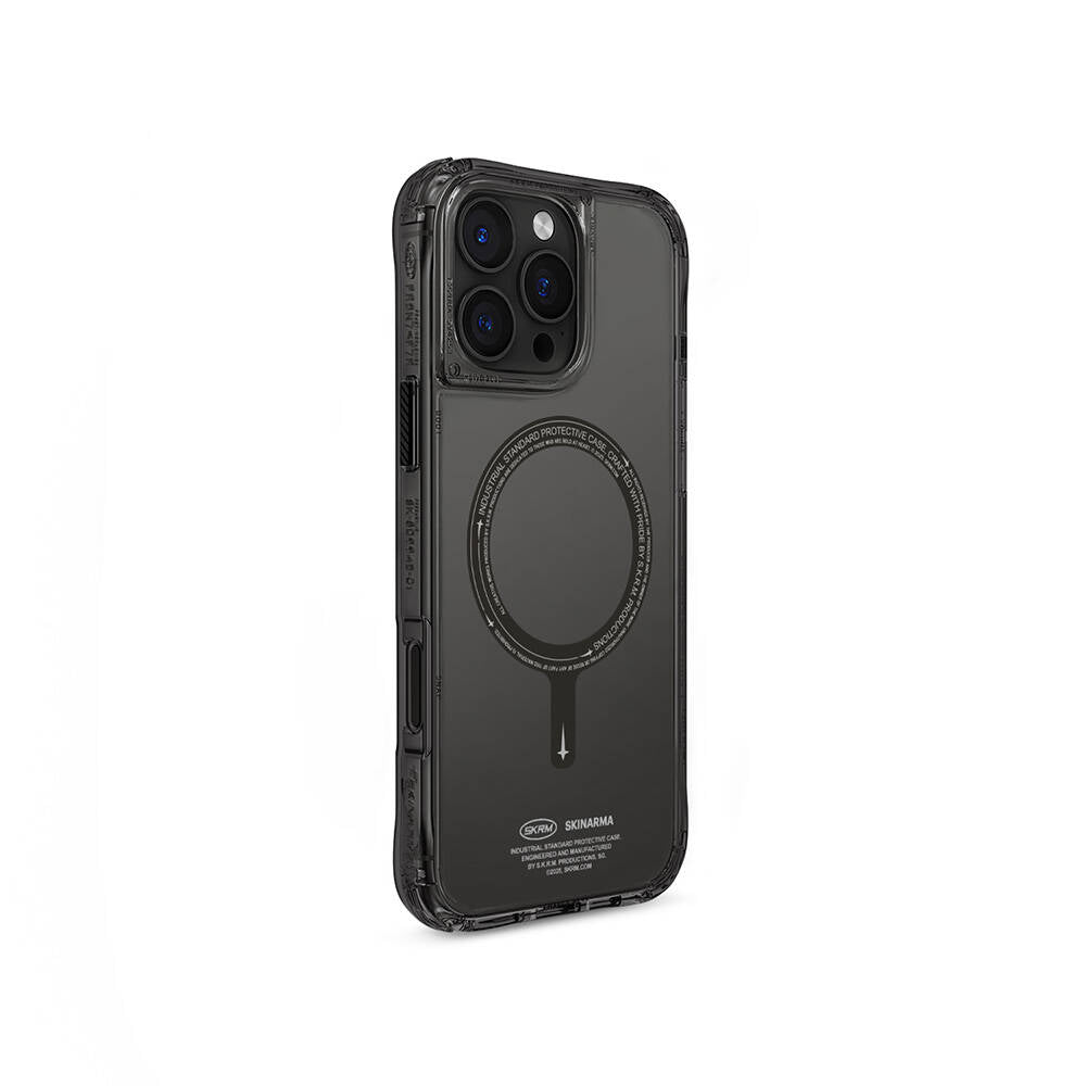 iPhone 16 Pro Max Kılıf M-safe Şarj Özellikli Şeffaf Airbag Tasarımlı Skinarma Saido Kılıf