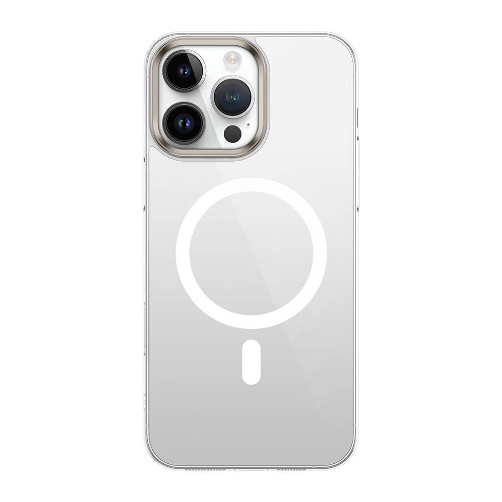 iPhone 16 Pro Max Kılıf M-safe Şarj Özellikli Şeffaf Cam Arka Yüzey Zore G-Glass Kılıf