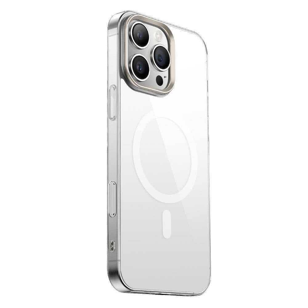 iPhone 16 Pro Max Kılıf M-safe Şarj Özellikli Şeffaf Cam Arka Yüzey Zore G-Glass Kılıf